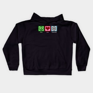 Peace Love Crosswords Kids Hoodie